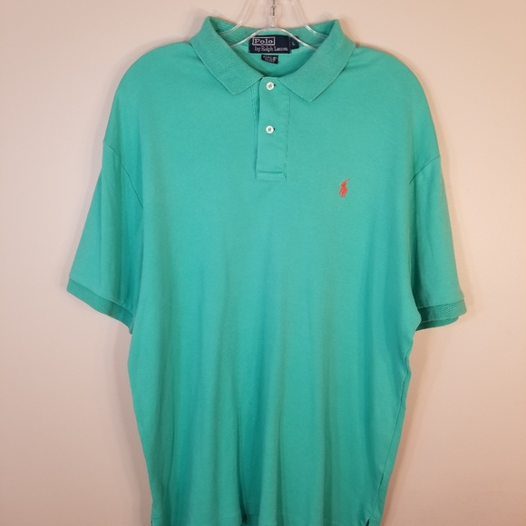 Polo Ralph Lauren Green Polo Shirt Large - Picture 7 of 16